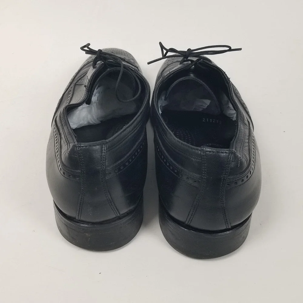 Florsheim‎ Dress Shoes Mens 11 D Black Wingtip Oxford Brogue Leather 17166-01
